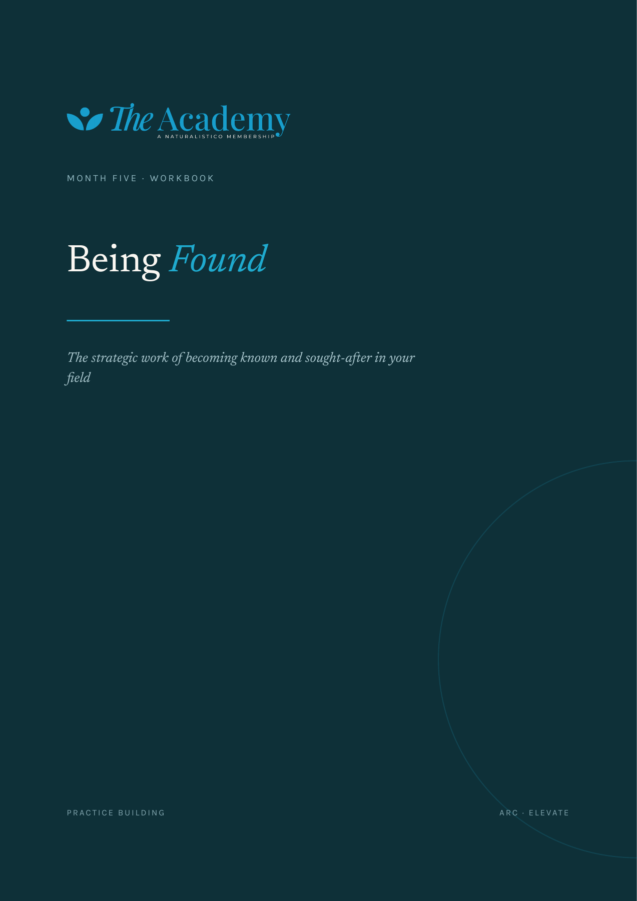 Cover of an Academy monthly manual